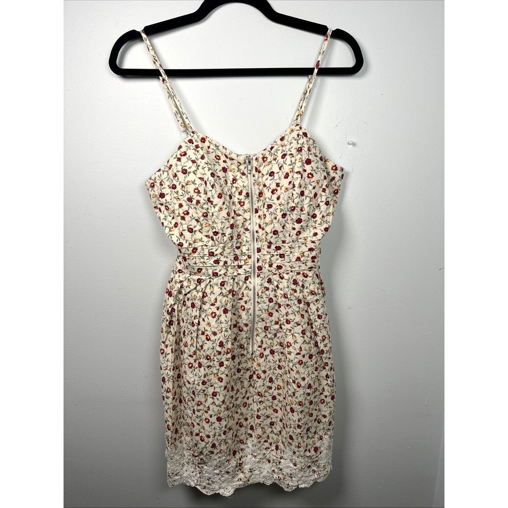 Vintage Papaya Medium Dress Cami Floral Cottagecore Grunge Embroidered‎ Cotton